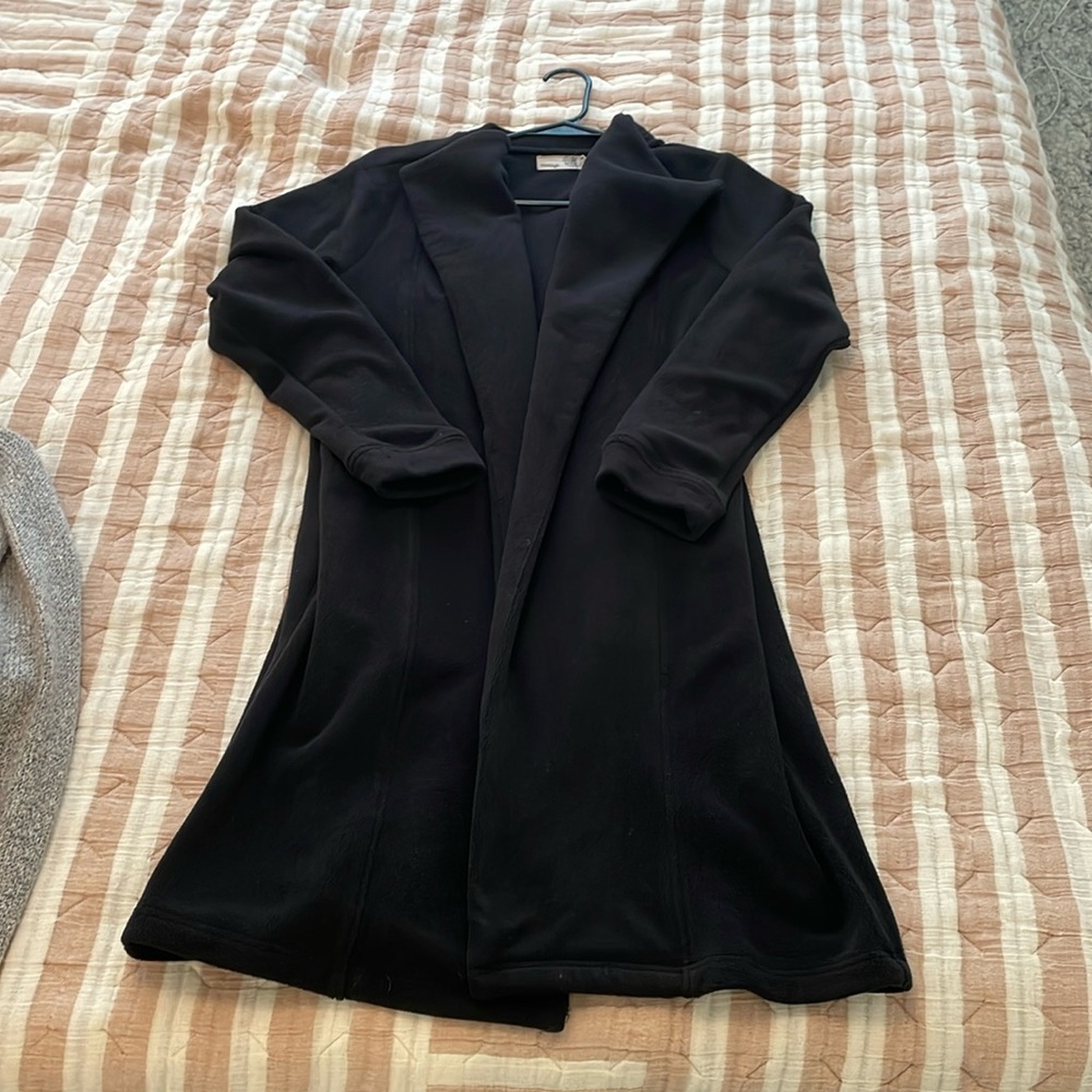 Black cozy long cardigan! Size small with POCKETS!